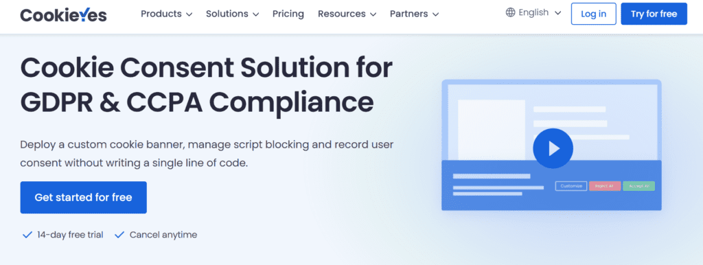 CookieYes GDPR Cookie Consent & Compliance Notice 