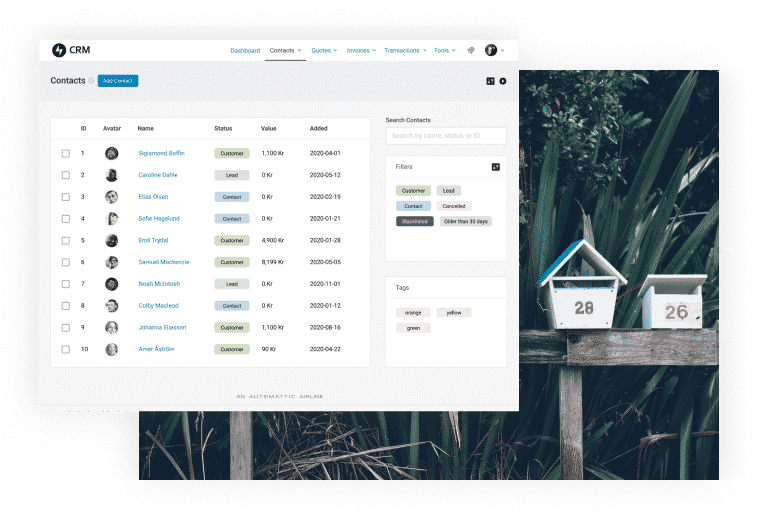 CRM plugin