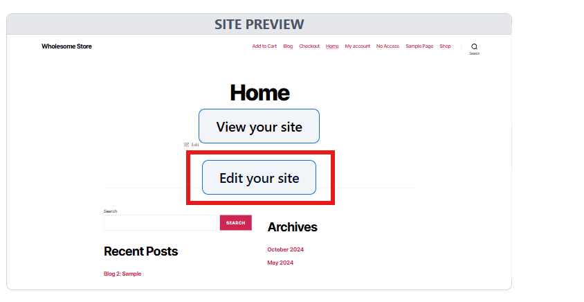 Edit your site