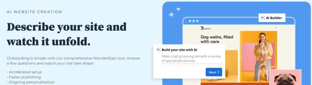 AI website creation