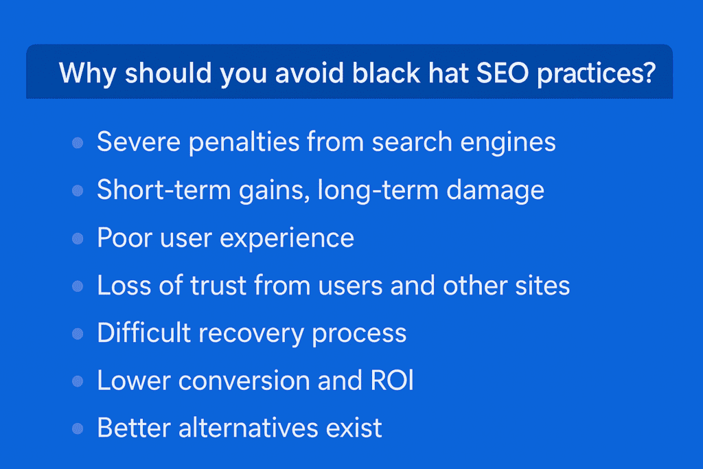 avoid black hat SEO