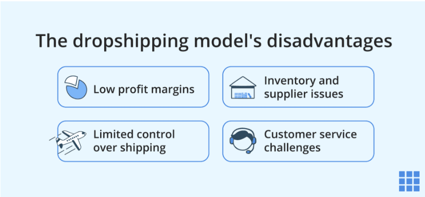 dropshipping disadvantages