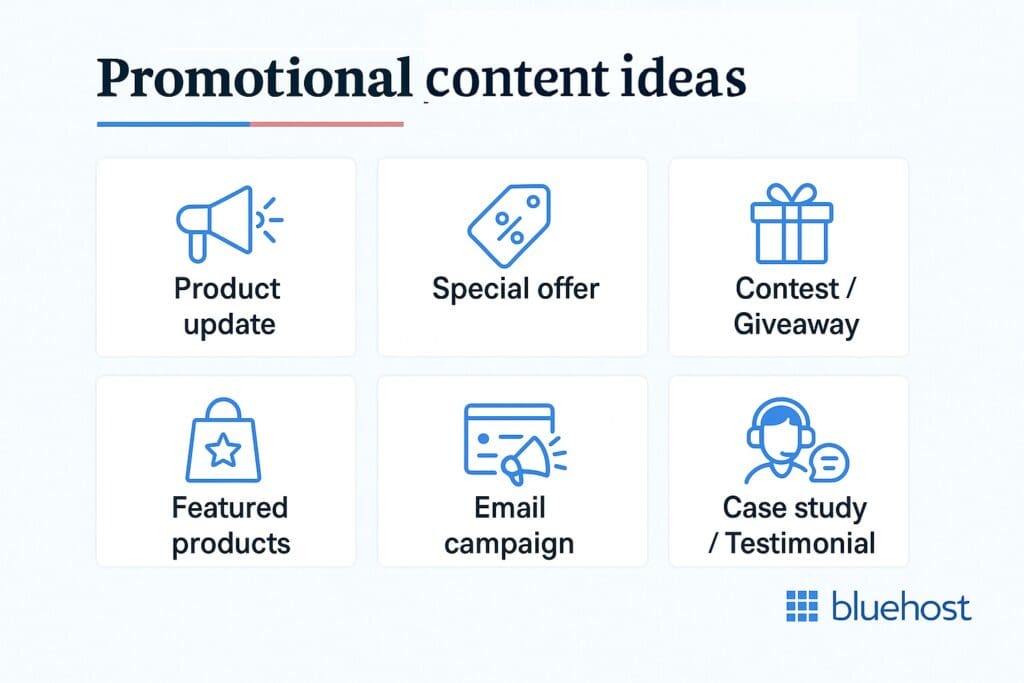 ideas for promotional content