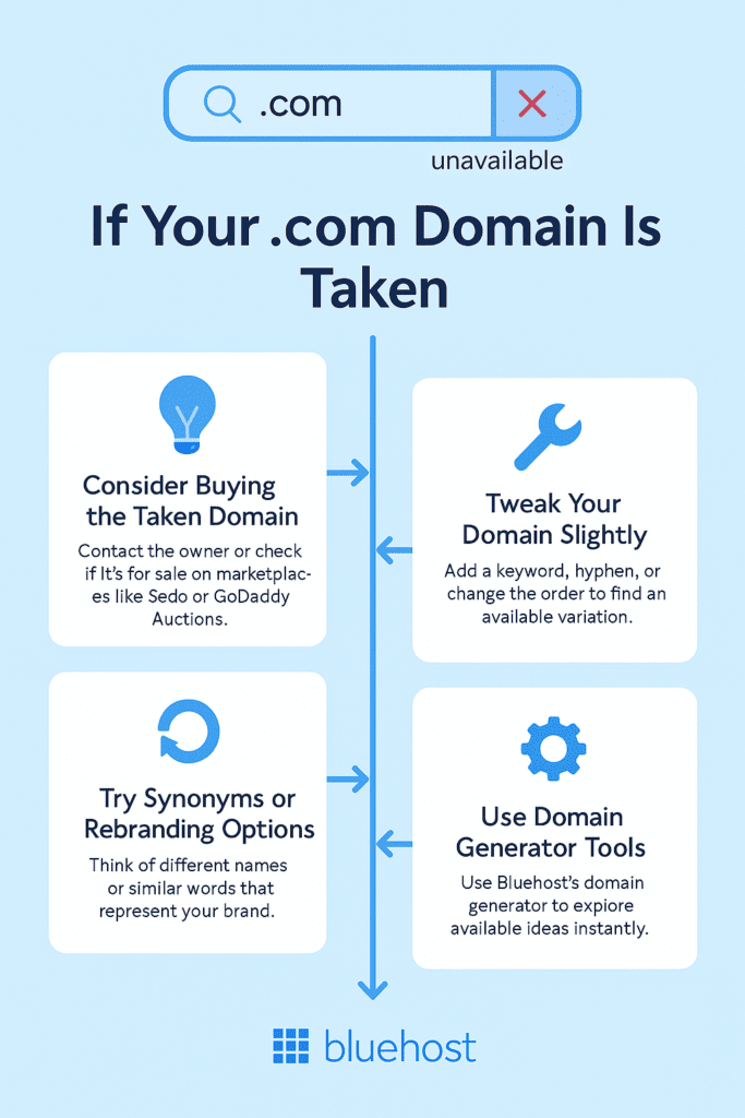  if your .com domain is already taken