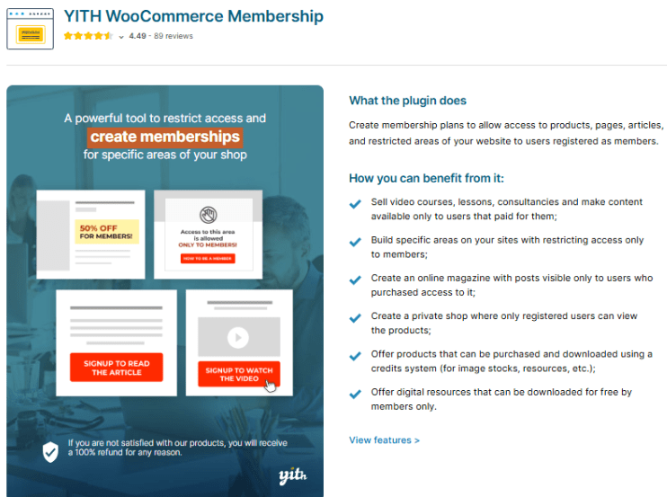 YITH Membership Plugin