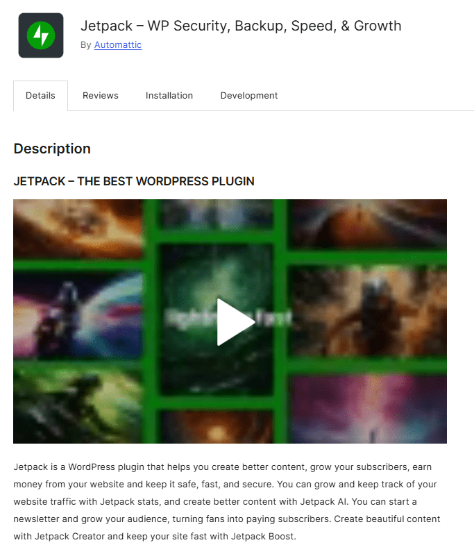 Jetpack site